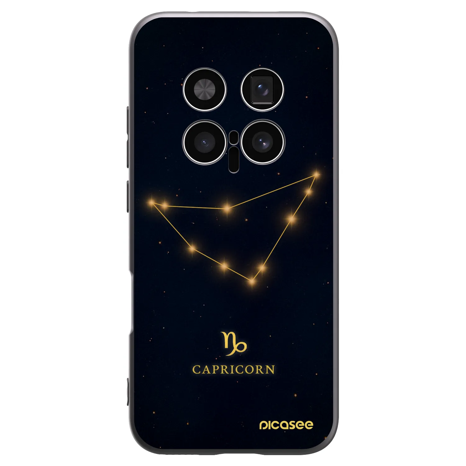 Picasee silikonowe czarne etui na Honor Magic8 Pro 5G - CAPRICORN