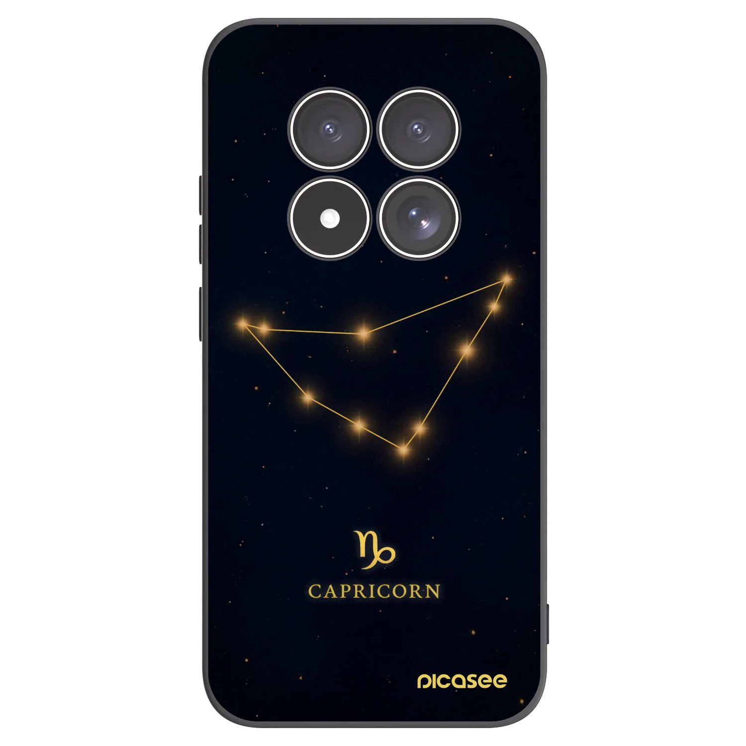 Picasee silikonowe czarne etui na Xiaomi Redmi Note 15 Pro 5G - CAPRICORN