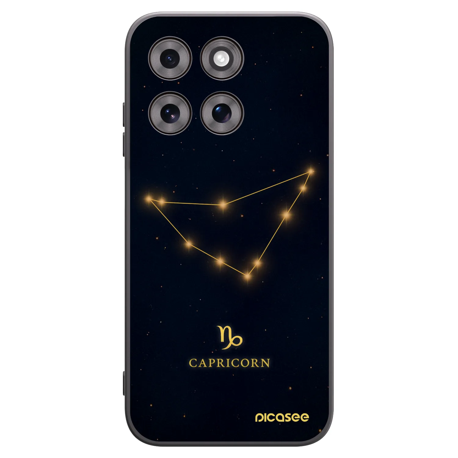 Picasee silikonowe czarne etui na Motorola Moto G77 - CAPRICORN