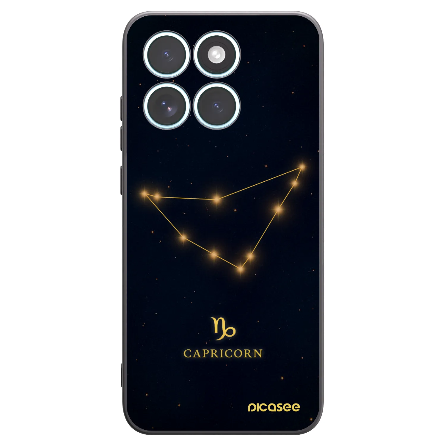 Picasee silikonowe czarne etui na Motorola Edge 70 Fusion - CAPRICORN