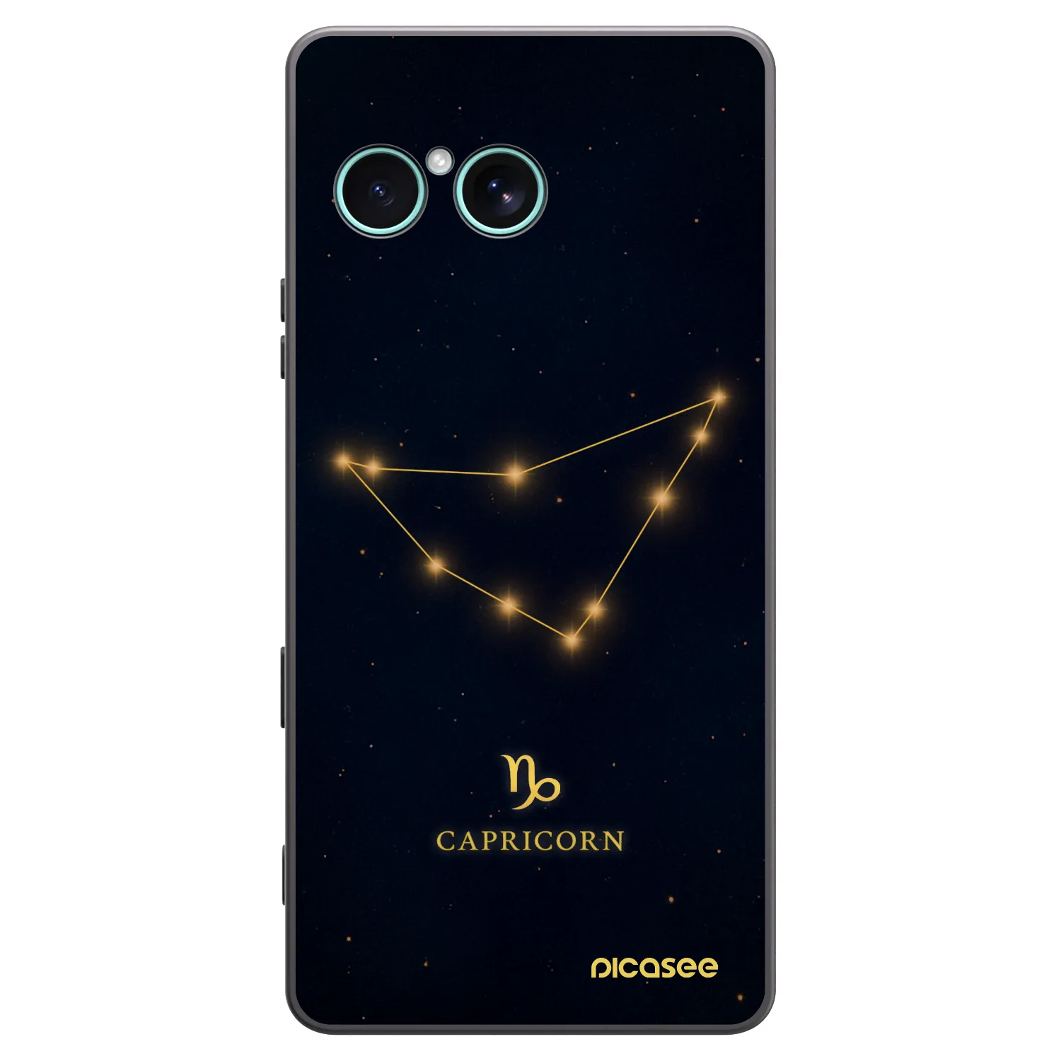 Picasee silikonowe czarne etui na Sony Xperia 10 VII - CAPRICORN