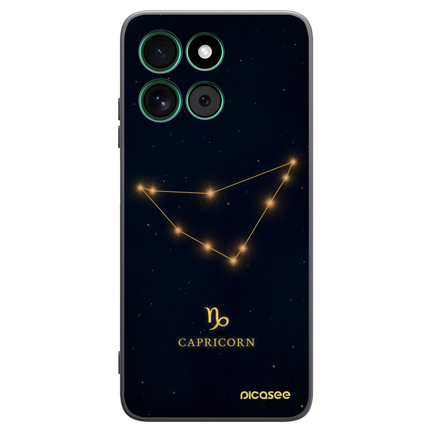Picasee silikonowe czarne etui na Motorola Moto G57 Power - CAPRICORN