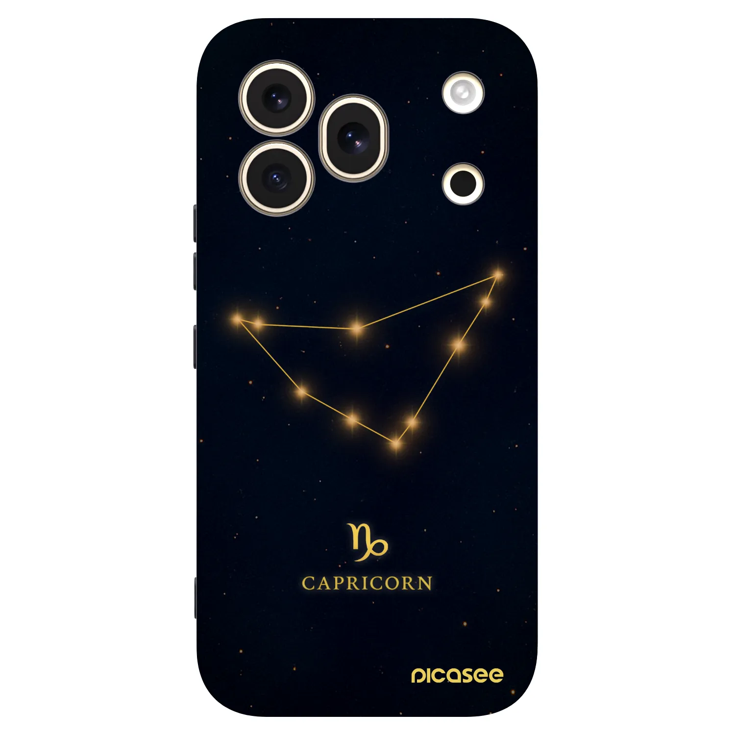 Picasee silikonowe czarne etui na Honor 600 Pro - CAPRICORN