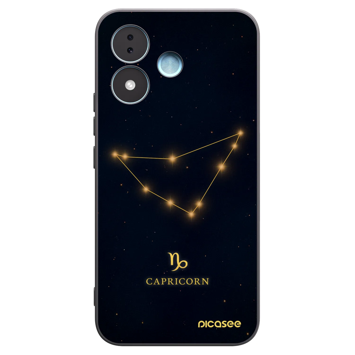 Picasee silikonowe czarne etui na Xiaomi Redmi Note 17 5G - CAPRICORN