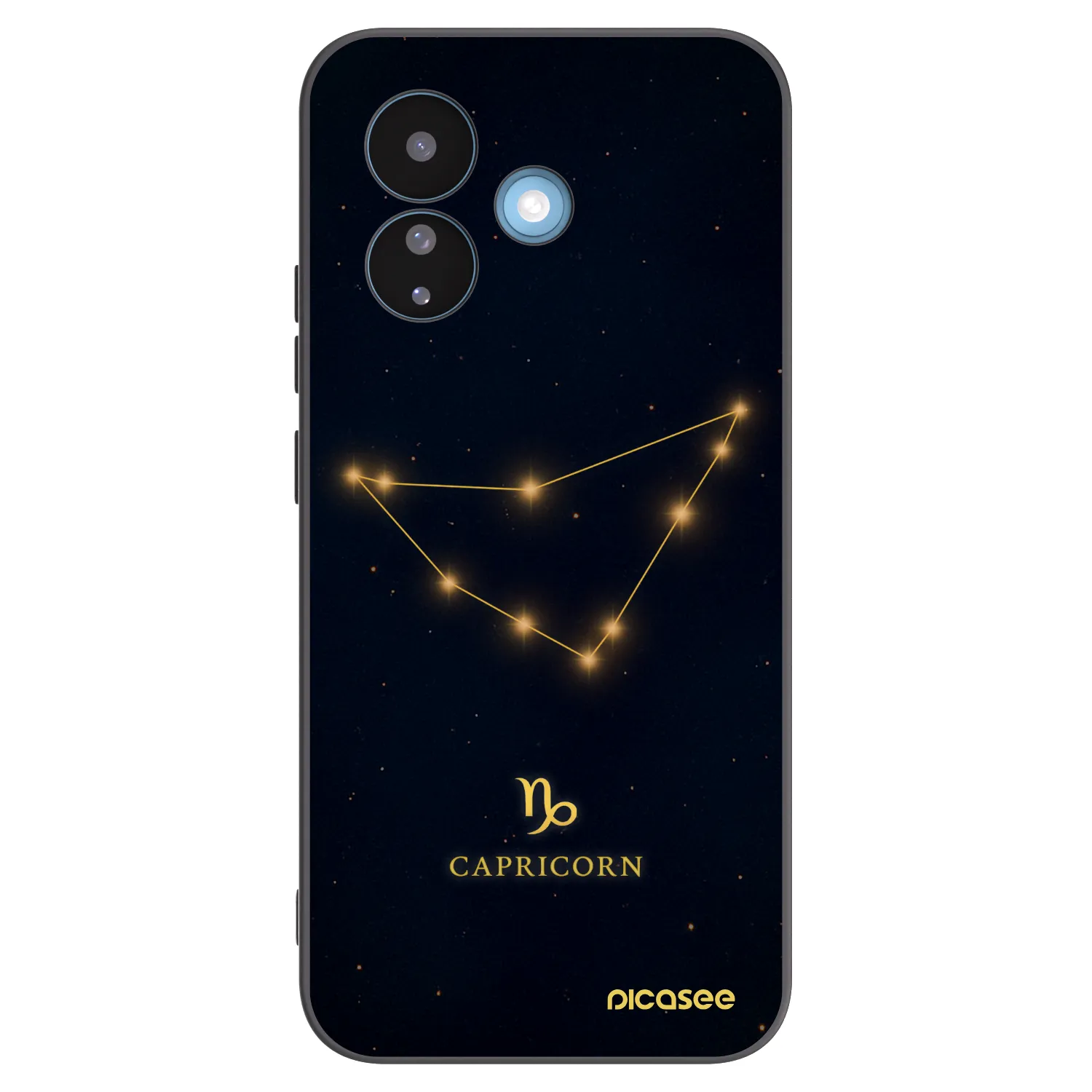 Picasee silikonowe czarne etui na Xiaomi Redmi Note 17 Pro 5G - CAPRICORN