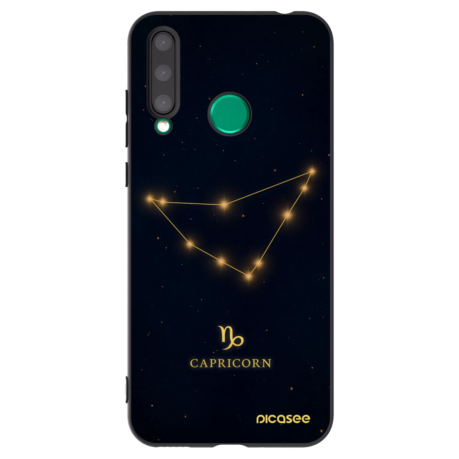 Picasee silikonowe czarne etui na Honor 20 Lite - CAPRICORN