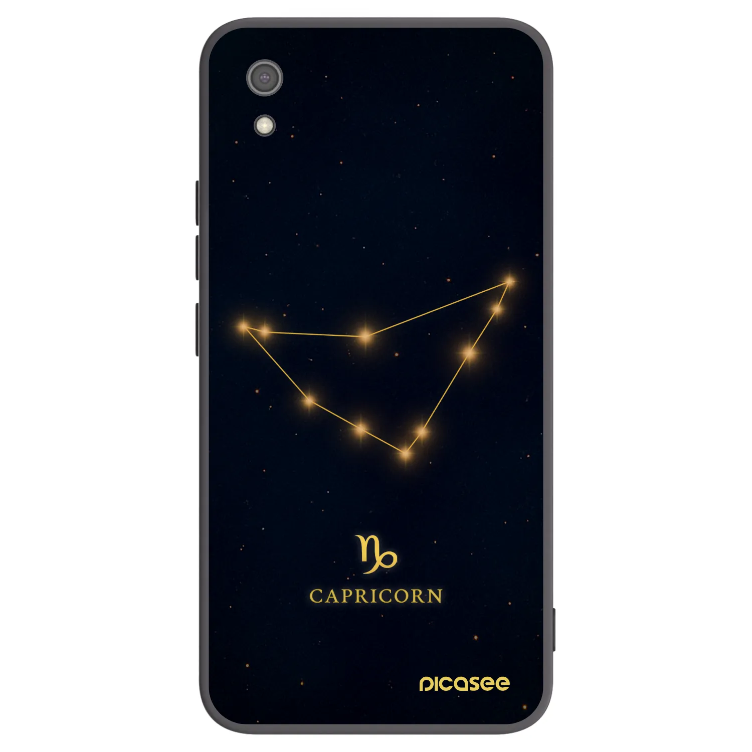 Picasee silikonowe czarne etui na Xiaomi Redmi 7A - CAPRICORN