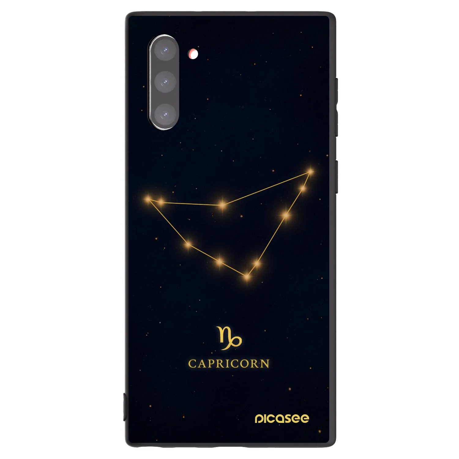 Picasee silikonowe czarne etui na Samsung Galaxy Note 10 N970F - CAPRICORN
