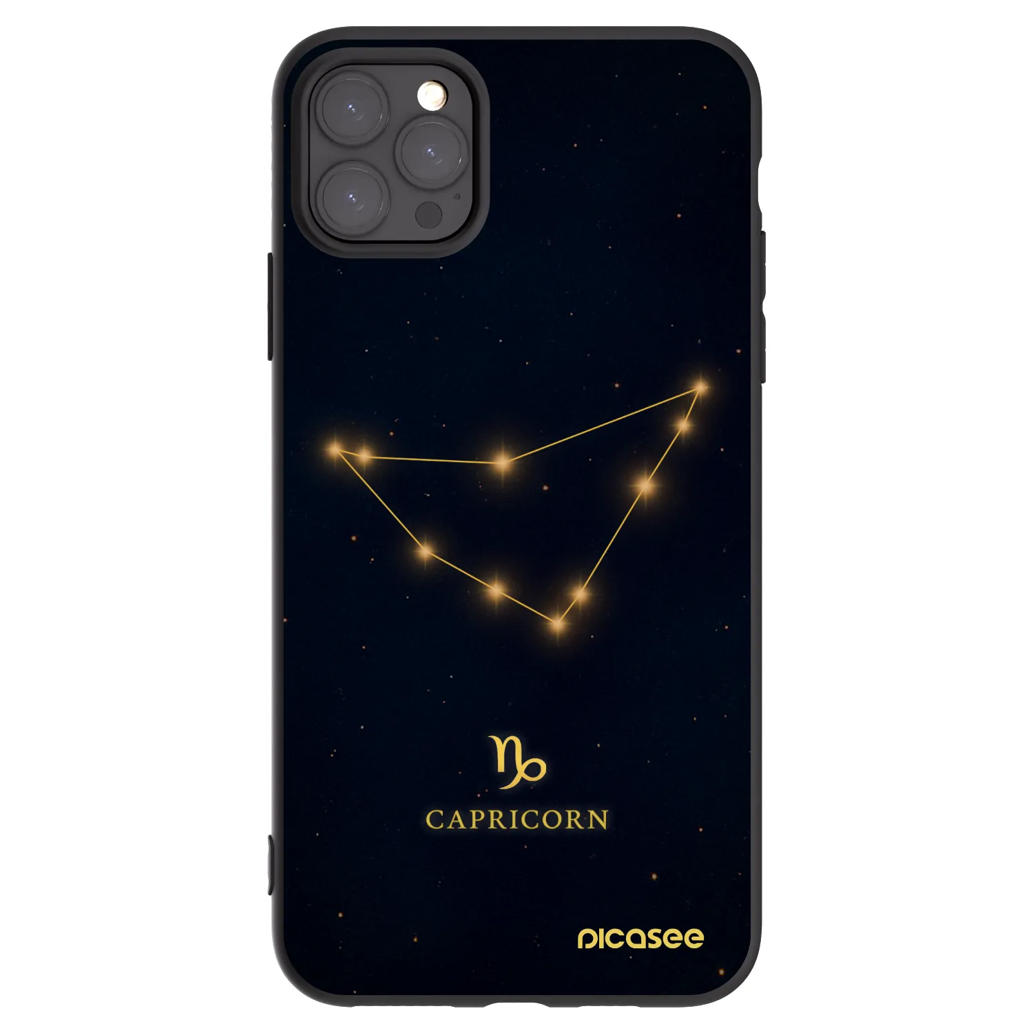 Picasee silikonowe czarne etui na Apple iPhone 11 Pro Max - CAPRICORN