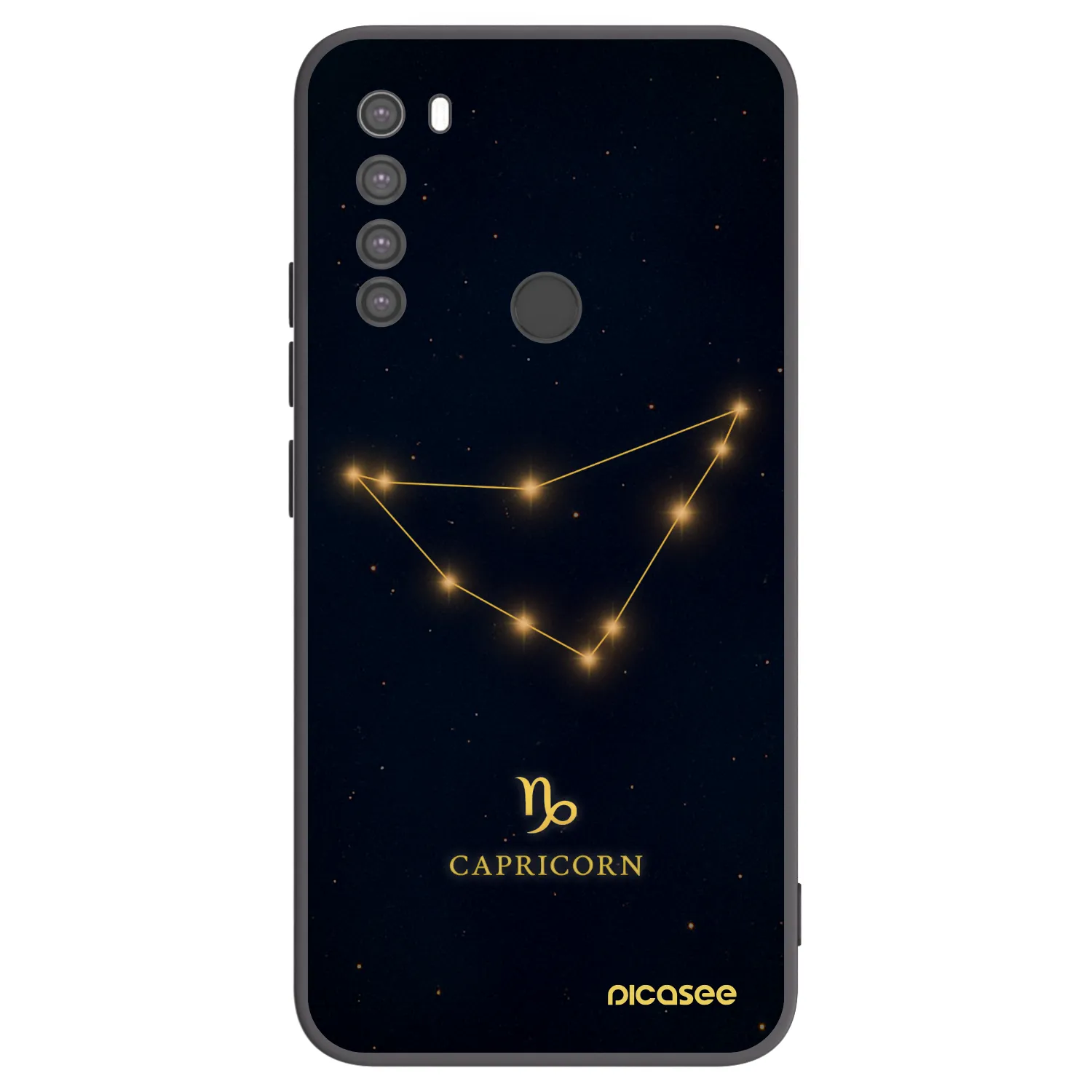 Picasee silikonowe czarne etui na Xiaomi Redmi Note 8 - CAPRICORN
