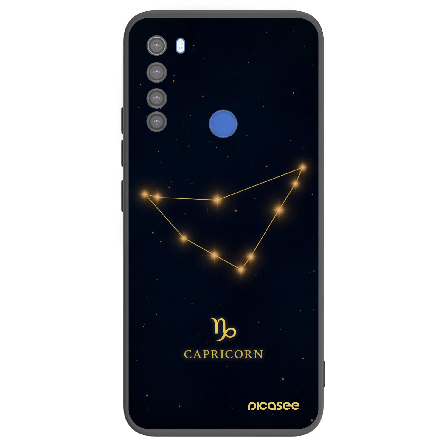 Picasee silikonowe czarne etui na Xiaomi Redmi Note 8T - CAPRICORN