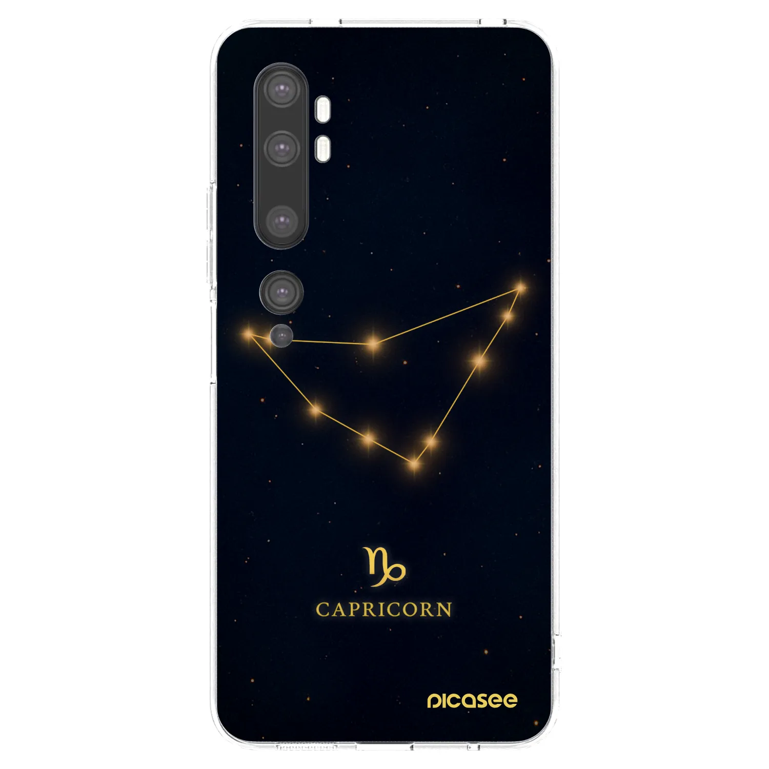Picasee silikonowe przeźroczyste etui na Xiaomi Mi Note 10 (Pro) - CAPRICORN