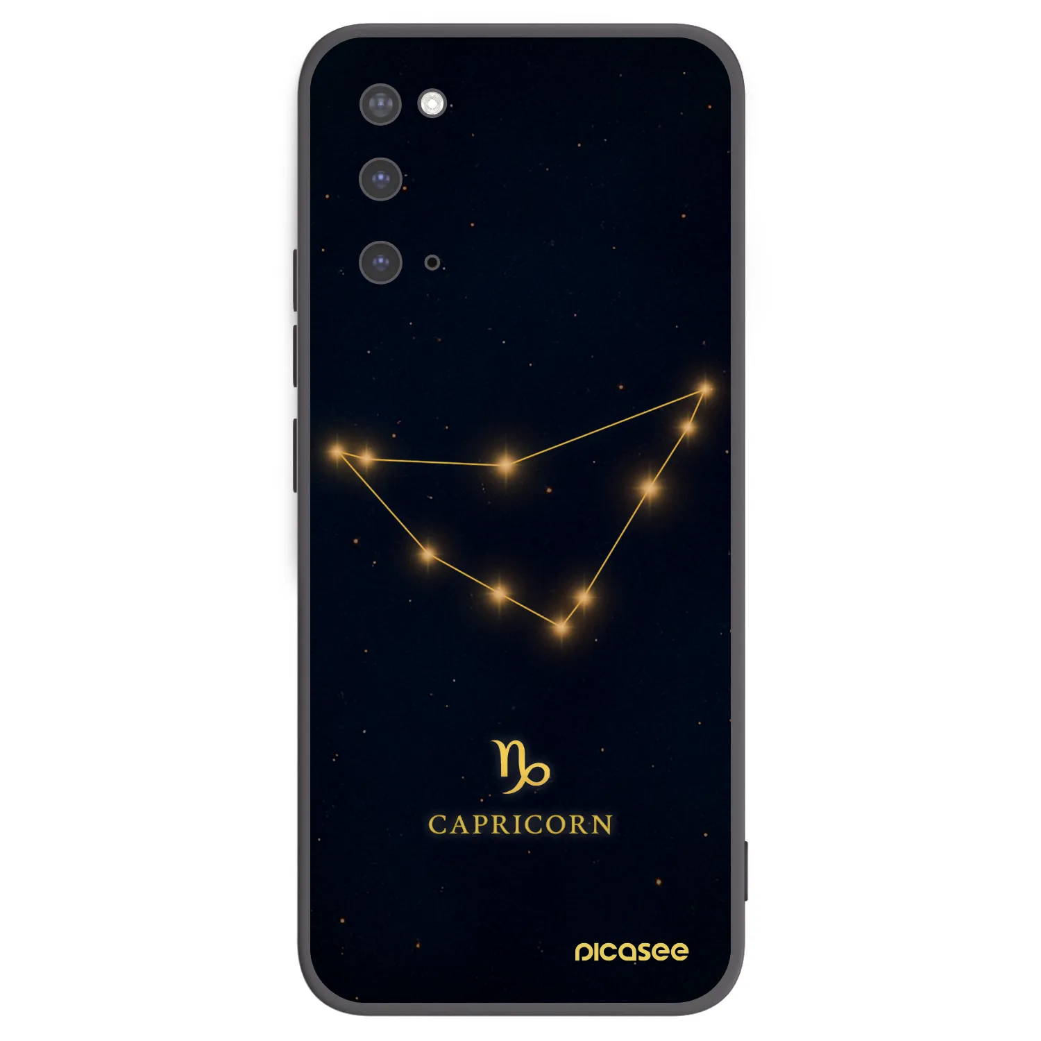 Picasee silikonowe czarne etui na Samsung Galaxy S20 G980F - CAPRICORN