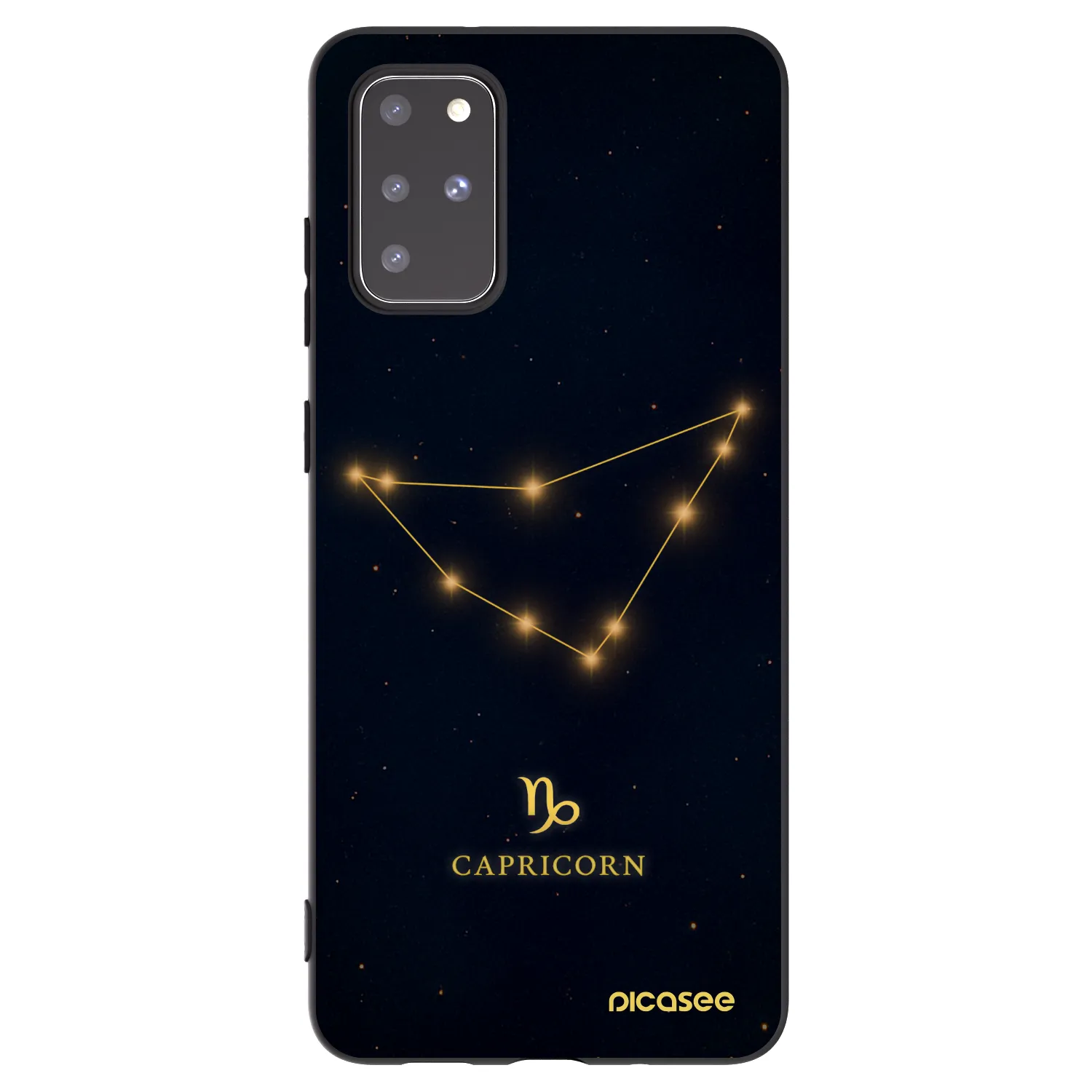 Picasee silikonowe czarne etui na Samsung Galaxy S20+ G985F - CAPRICORN