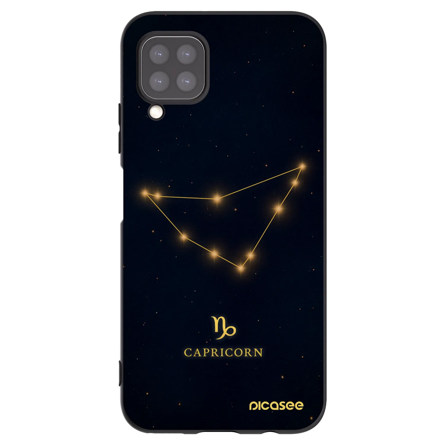 Picasee silikonowe czarne etui na Huawei P40 Lite - CAPRICORN
