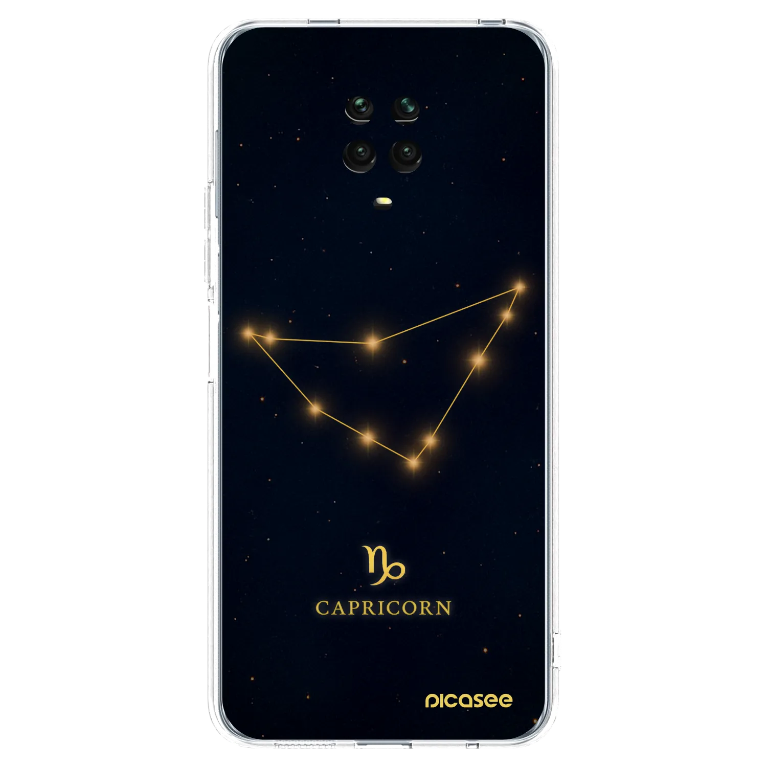 Picasee silikonowe przeźroczyste etui na Xiaomi Redmi Note 9 Pro - CAPRICORN