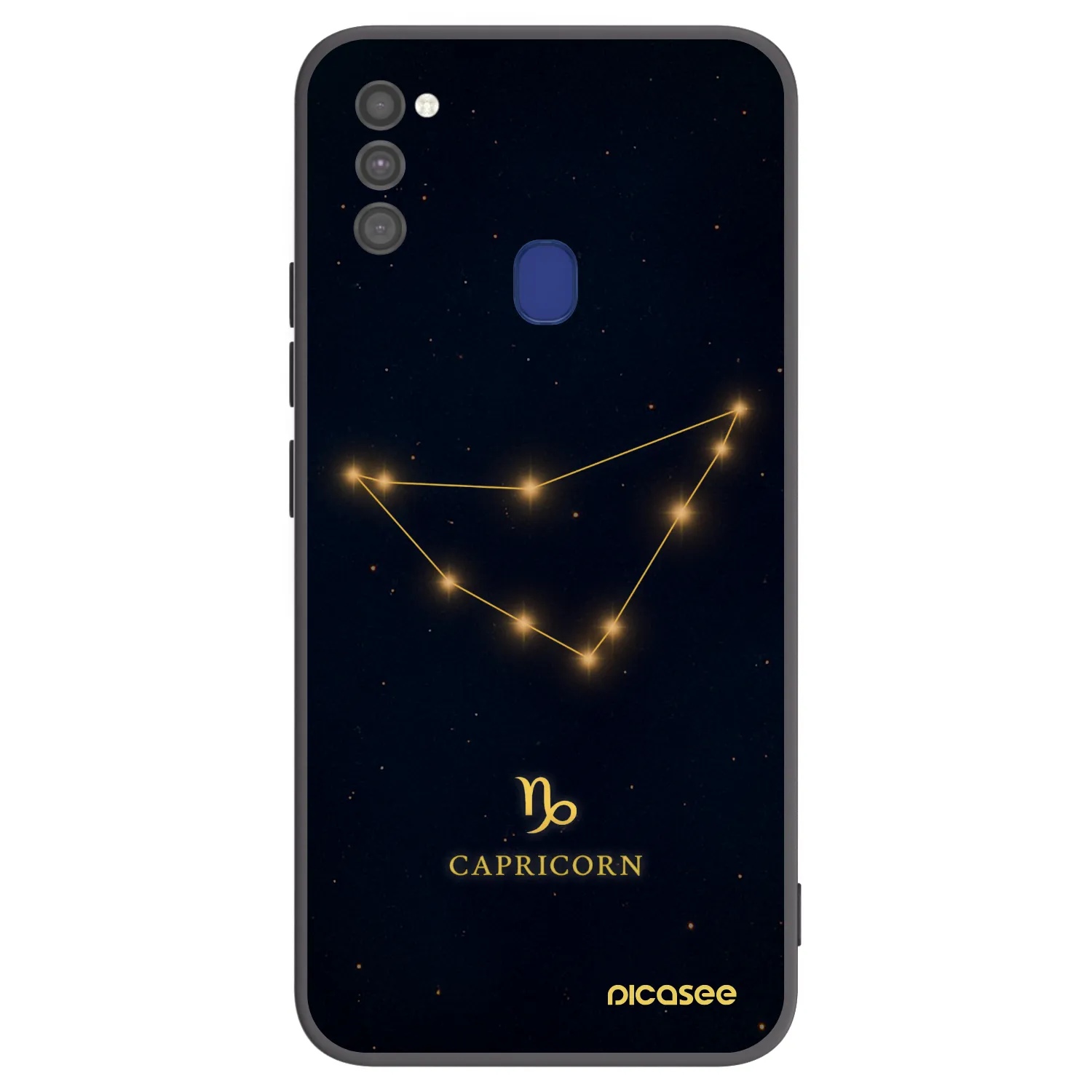 Picasee silikonowe czarne etui na Samsung Galaxy M21 M215F - CAPRICORN