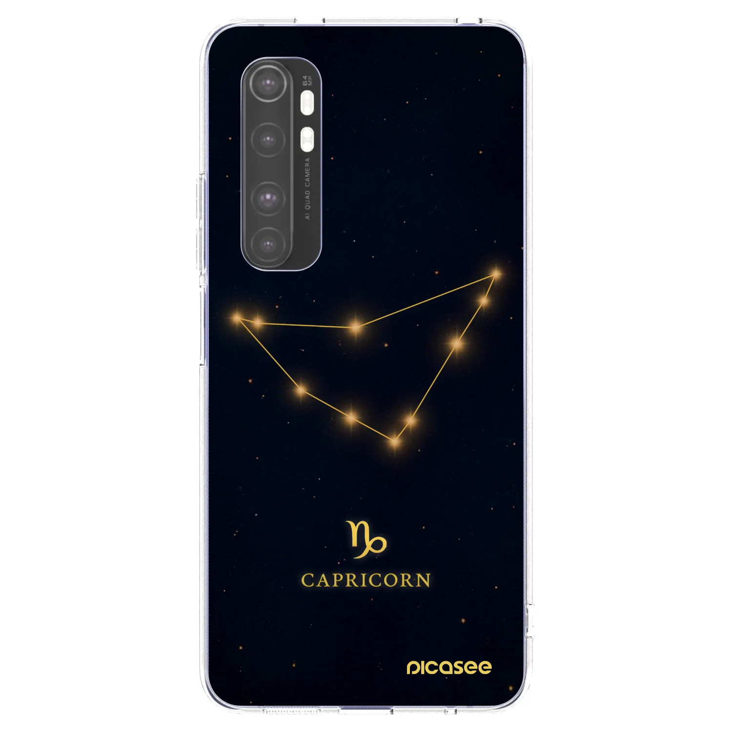Picasee silikonowe przeźroczyste etui na Xiaomi Mi Note 10 Lite - CAPRICORN