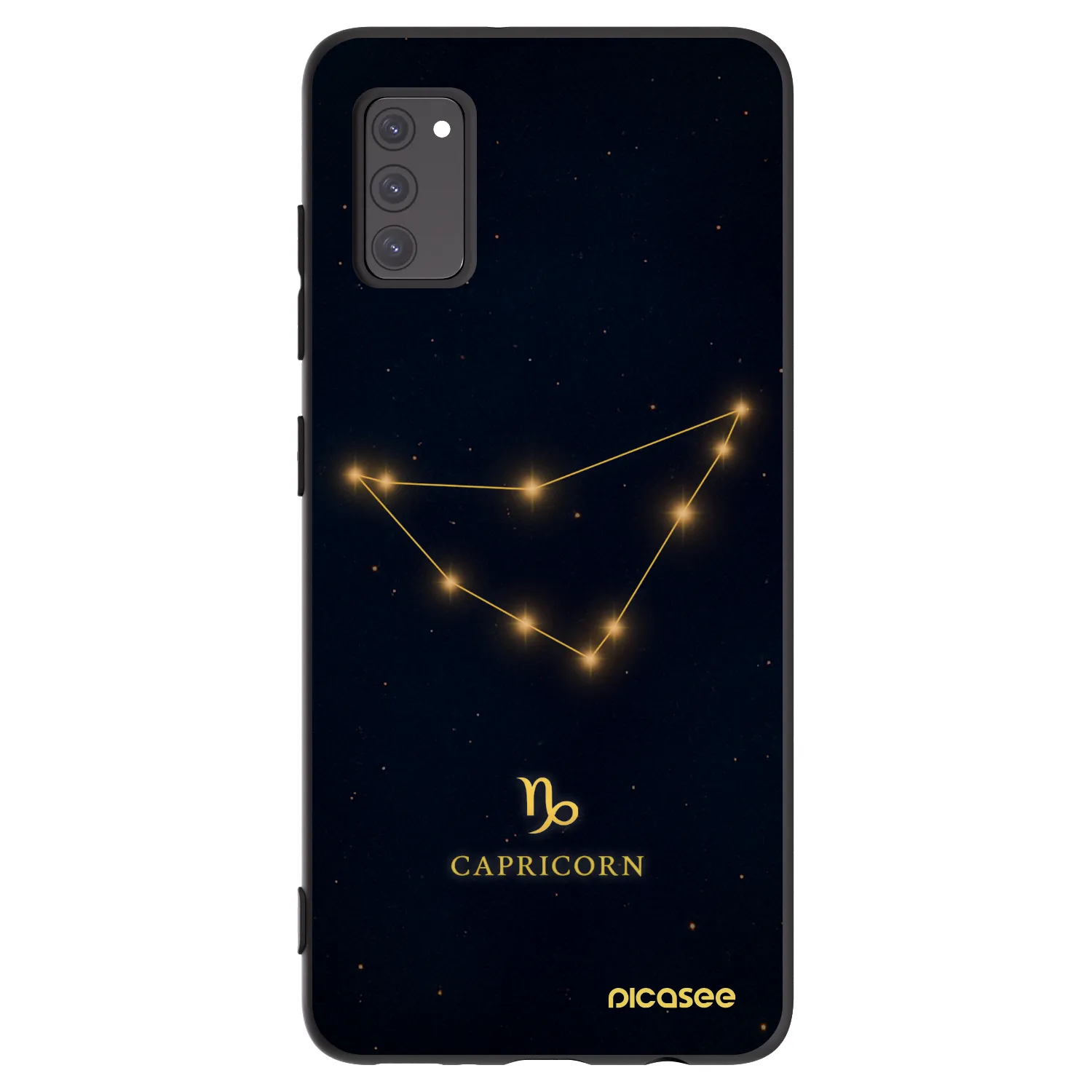Picasee silikonowe czarne etui na Samsung Galaxy A41 A415F - CAPRICORN