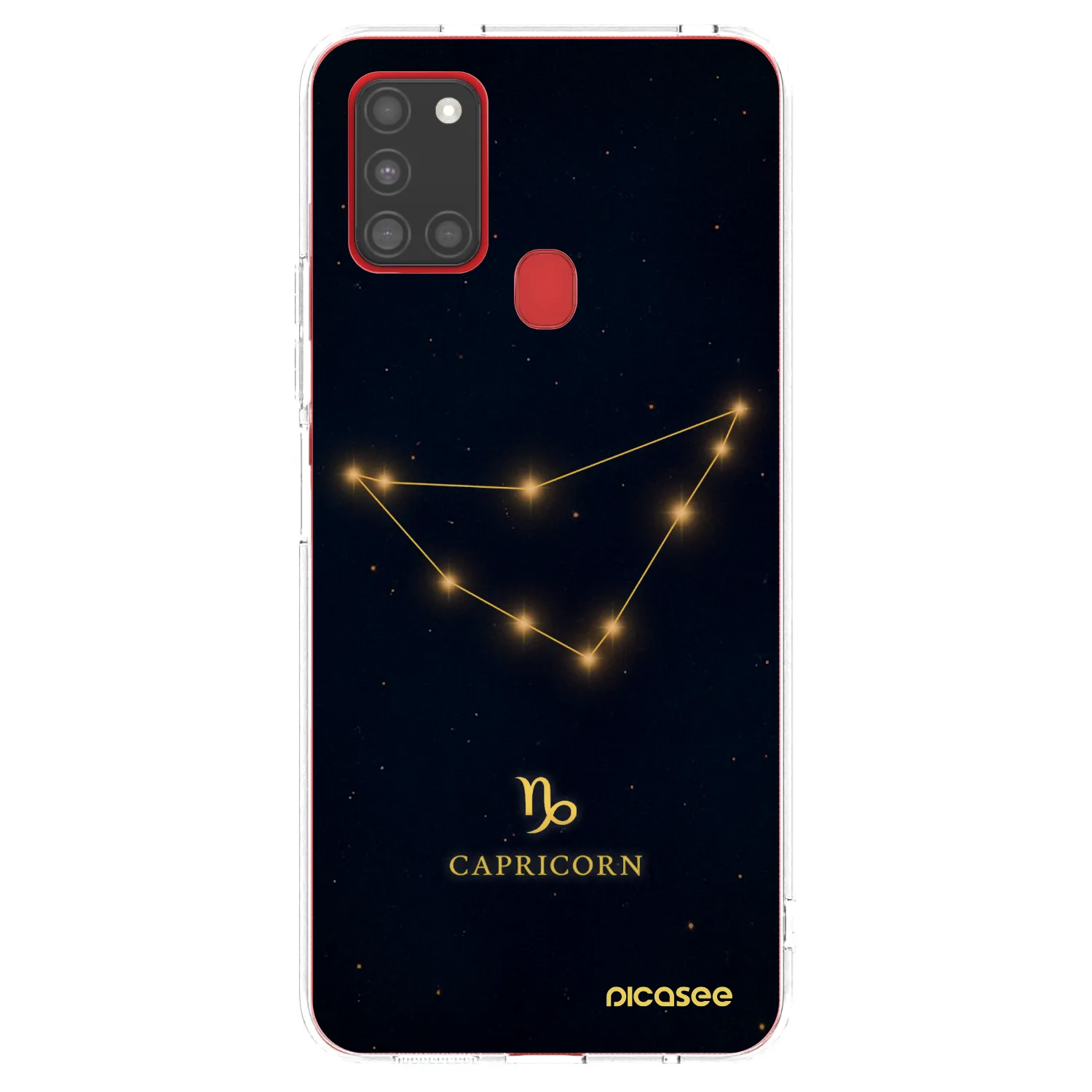 Picasee silikonowe przeźroczyste etui na Samsung Galaxy A21s - CAPRICORN