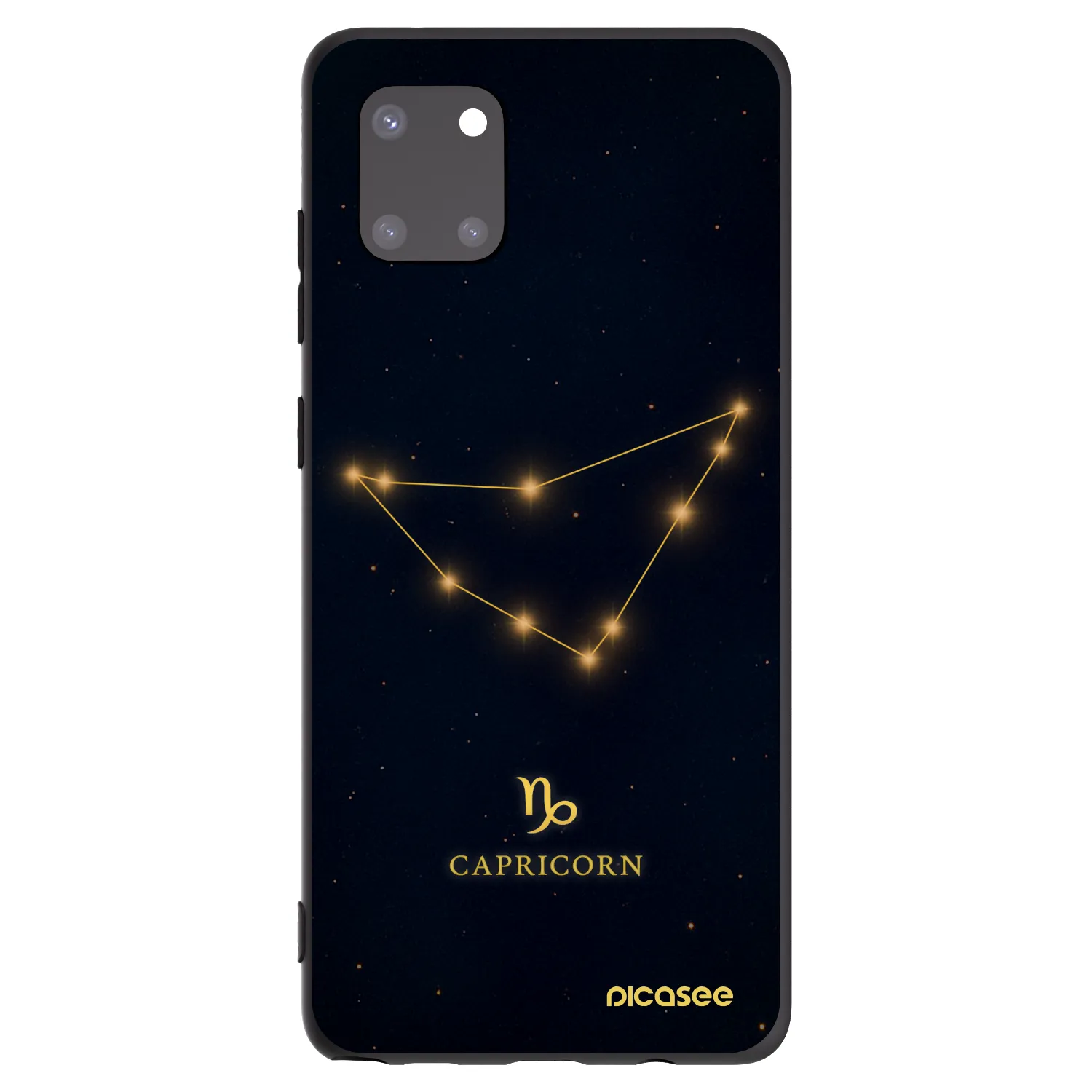 Picasee silikonowe czarne etui na Samsung Galaxy Note 10 Lite N770F - CAPRICORN