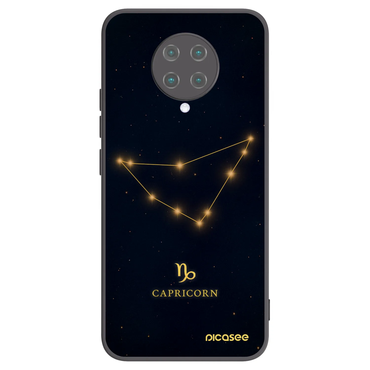 Picasee silikonowe czarne etui na Xiaomi Poco F2 Pro - CAPRICORN