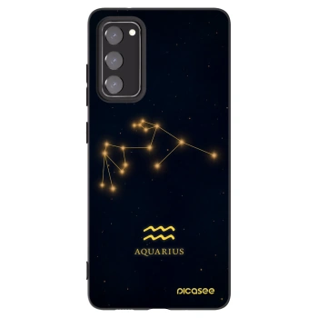 Picasee silikonowe czarne etui na Samsung Galaxy S20 FE - AQUARIUS