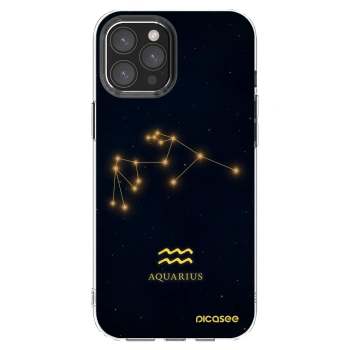 Picasee silikonowe przeźroczyste etui na Apple iPhone 12 Pro Max - AQUARIUS