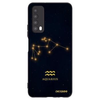 Picasee silikonowe czarne etui na Huawei P Smart 2021 - AQUARIUS