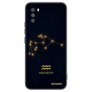 Picasee silikonowe czarne etui na Xiaomi Poco M3 - AQUARIUS