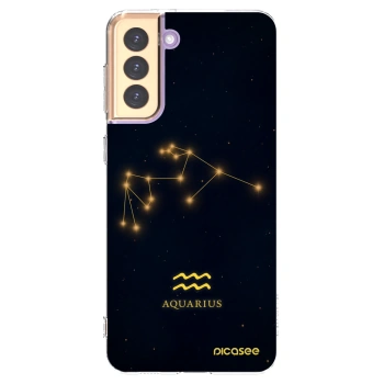 Picasee silikonowe przeźroczyste etui na Samsung Galaxy S21+ 5G G996F - AQUARIUS