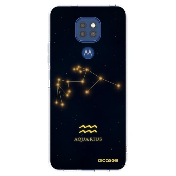 Picasee silikonowe przeźroczyste etui na Motorola Moto G9 Play - AQUARIUS