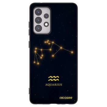 Picasee silikonowe czarne etui na Samsung Galaxy A52 5G A525F - AQUARIUS