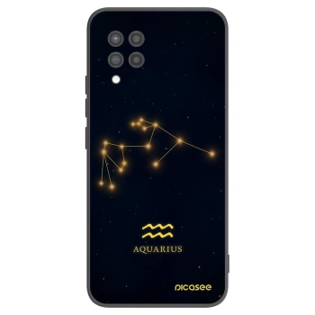 Picasee silikonowe czarne etui na Samsung Galaxy A42 A426B - AQUARIUS
