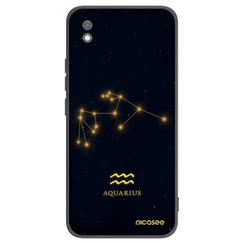 Picasee silikonowe czarne etui na Xiaomi Redmi 9AT - AQUARIUS