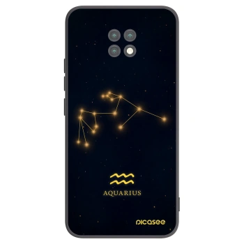 Picasee silikonowe czarne etui na Xiaomi Redmi Note 9T - AQUARIUS