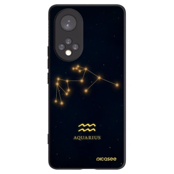 Picasee silikonowe czarne etui na Honor 50 5G - AQUARIUS