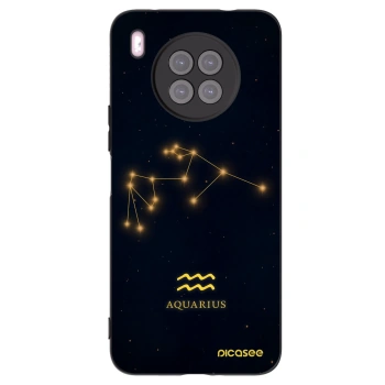 Picasee silikonowe czarne etui na Huawei Nova 8i - AQUARIUS