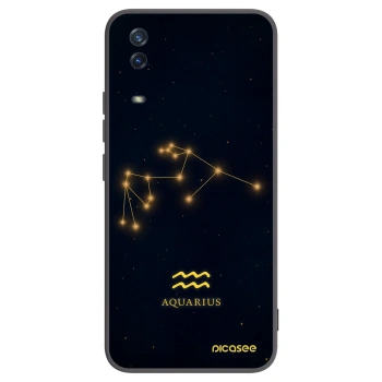 Picasee silikonowe czarne etui na Vivo Y11s - AQUARIUS