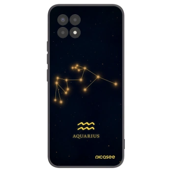 Picasee silikonowe czarne etui na Realme 8i - AQUARIUS