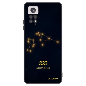 Picasee silikonowe czarne etui na Xiaomi Redmi Note 11 - AQUARIUS