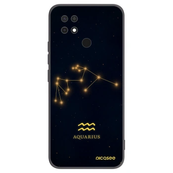 Picasee silikonowe czarne etui na Xiaomi Redmi 10C - AQUARIUS