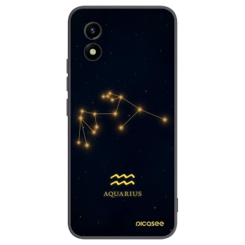 Picasee silikonowe czarne etui na Vivo Y01 - AQUARIUS