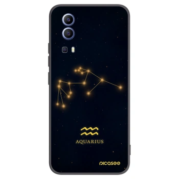 Picasee silikonowe czarne etui na Vivo Y52 5G - AQUARIUS