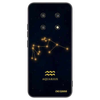 Picasee silikonowe czarne etui na Honor Magic4 Lite 5G - AQUARIUS