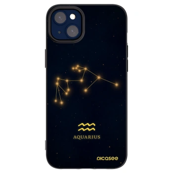 Picasee silikonowe czarne etui na Apple iPhone 14 Plus - AQUARIUS