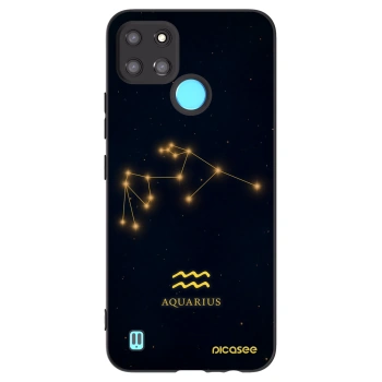 Picasee silikonowe czarne etui na Realme C21Y - AQUARIUS