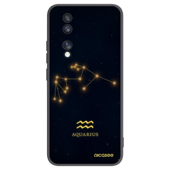 Picasee silikonowe czarne etui na Honor 70 - AQUARIUS