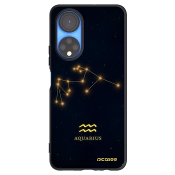 Picasee silikonowe czarne etui na Honor X7 - AQUARIUS