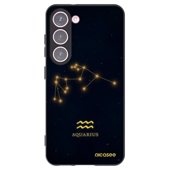 Picasee silikonowe czarne etui na Samsung Galaxy S23 5G - AQUARIUS